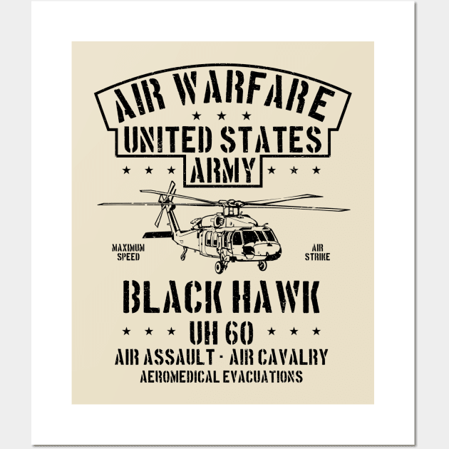 Army Air Warfare | Military Dad Mom | Army Helicopter Gift Wall Art by MrWatanabe